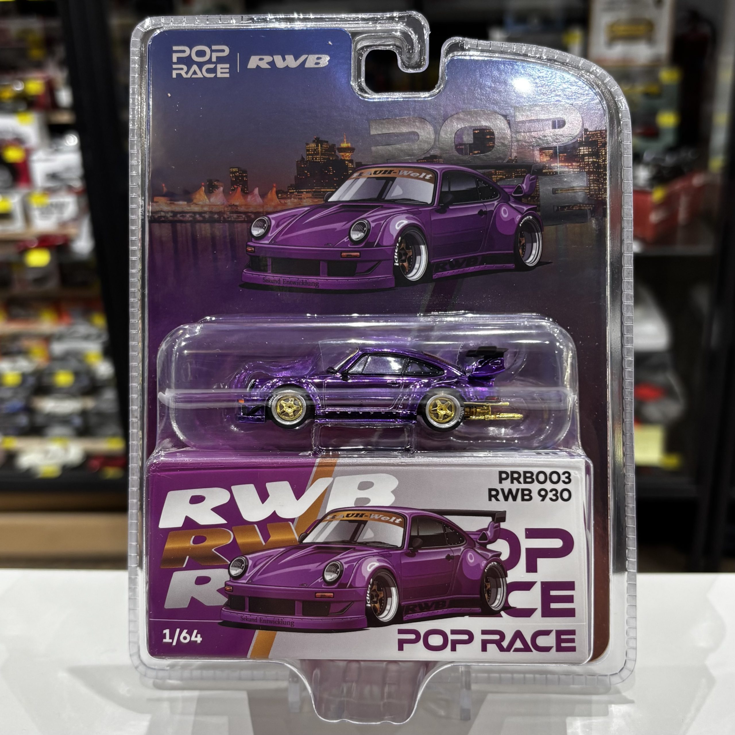 Pop Race PRB003 1:64 RWB Porsche 930 chrome purple & gold Vancouver Drive Motorsports