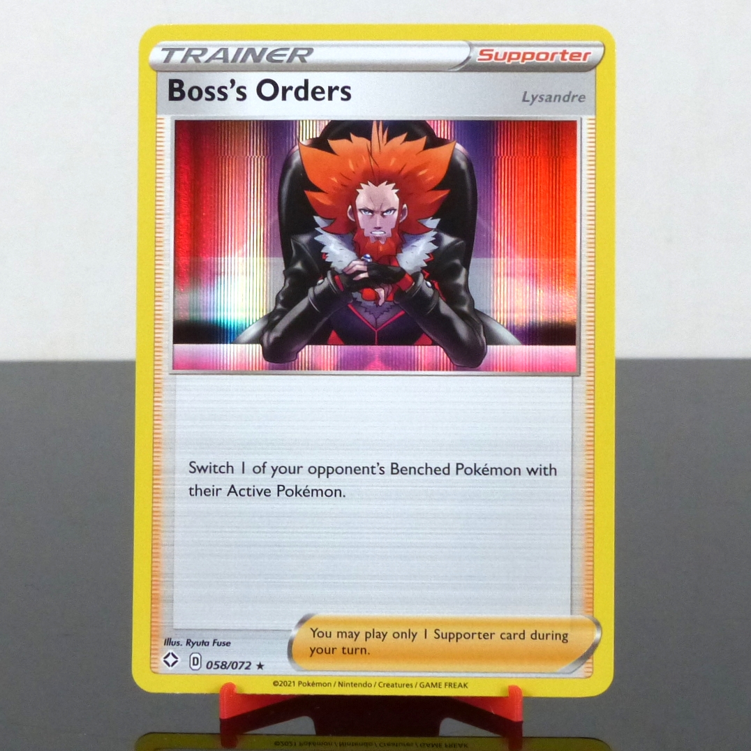 Pokémon 058/072 Boss's Orders - Lysandre - Holo - Shining Fates - Sword & Shield - 2021