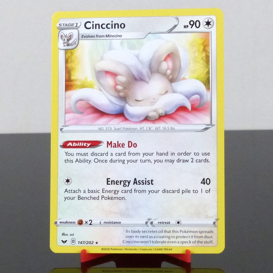 Pokémon 147/202 Cinccino - Base Set - Sword & Shield - 2020