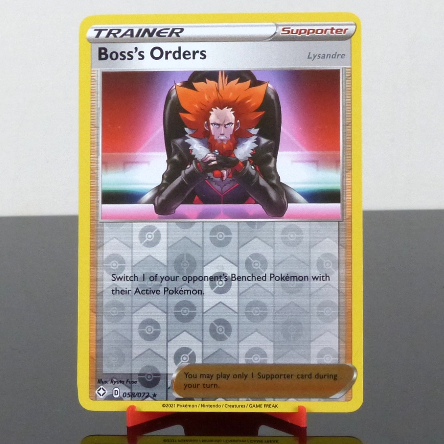 Pokémon 058/072 Boss's Orders - Lysandre - Reverse Holo - Shining Fates - Sword & Shield - 2021