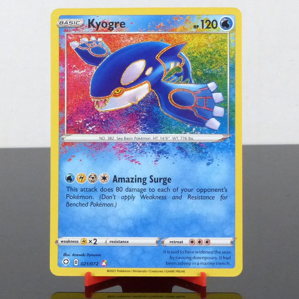 Pokémon 021/072 Kyogre - Amazing Rare Holo - Shining Fates - Sword & Shield - 2021
