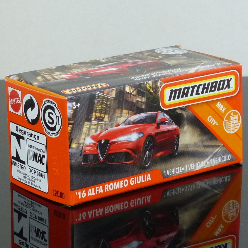 Matchbox 2020 Power Grabs 12/100 '16 Alfa Romeo Giulia red BOXED SEALED
