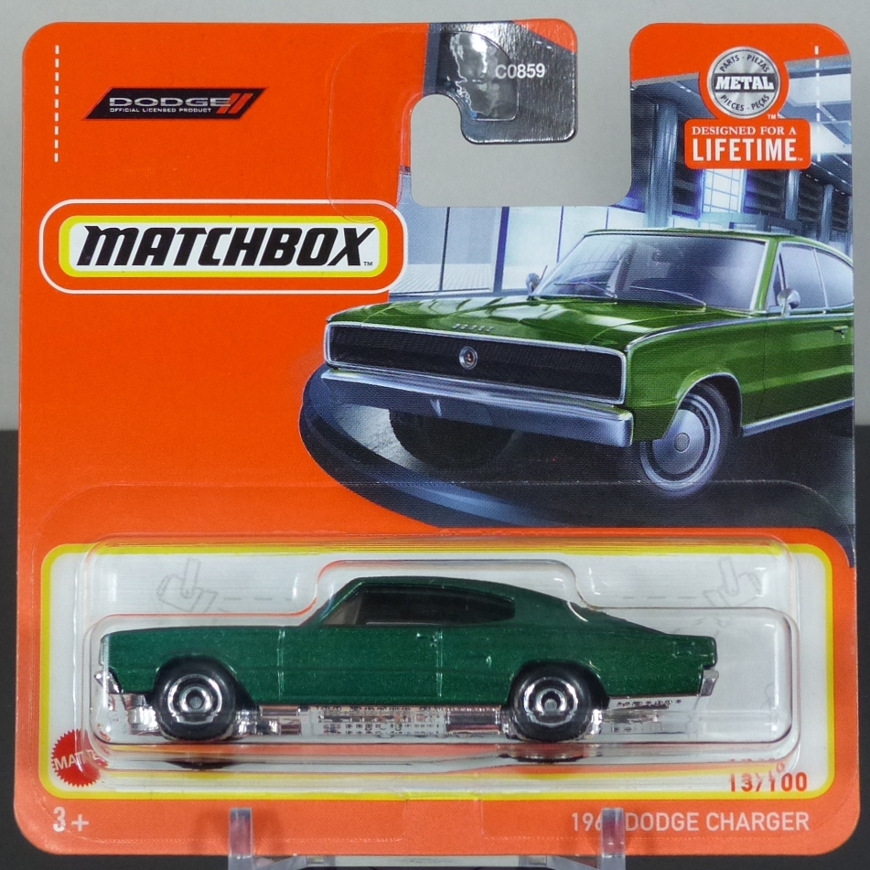 Matchbox Mattel 2024 13/100 1966 Dodge Charger metallic green CARDED SEALED