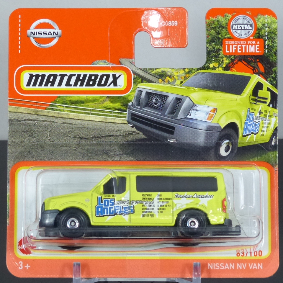 Matchbox Mattel 2024 63/100 Nissan NV Van Los Angeles Tours CARDED SEALED