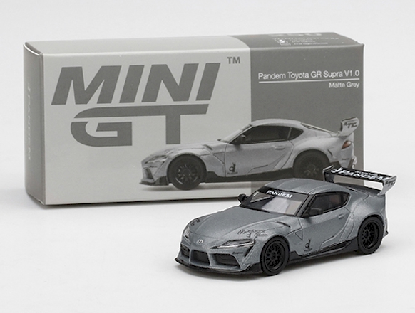 Truescale (TSM) Mini GT 250-R 1:64 Pandem Toyota GR Supra V1.0 matte grey