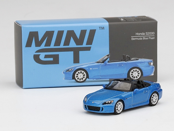 Truescale (TSM) Mini GT 287-R 1:64 Honda S2000 AP2 Bermuda Blue Pearl
