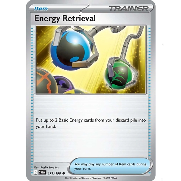 Pokémon 171/198 Energy Retrieval - Trainer Item - Base Set - Scarlet & Violet - 2023