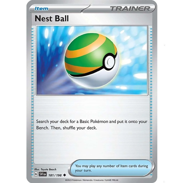 Pokémon 181/198 Nest Ball - Trainer Item - Base Set - Scarlet & Violet - 2023