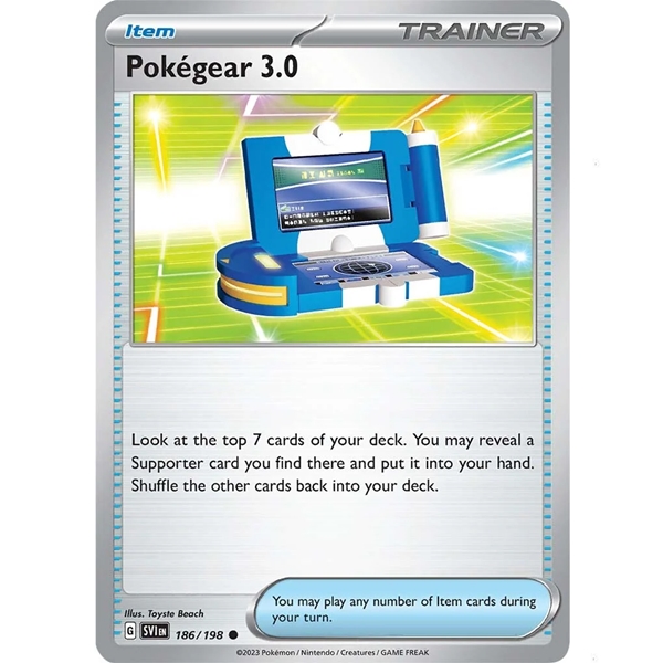 Pokémon 186/198 Pokégear 3.0 - Trainer Item - Base Set - Scarlet & Violet - 2023
