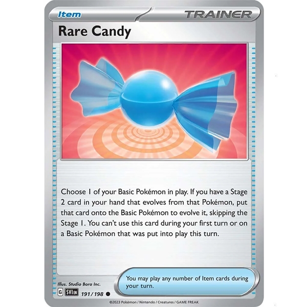 Pokémon 191/198 Rare Candy - Trainer Item - Base Set - Scarlet & Violet - 2023