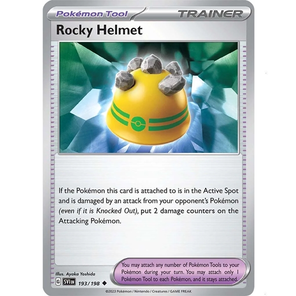 Pokémon 193/198 Rocky Helmet - Trainer Tool - Base Set - Scarlet & Violet - 2023