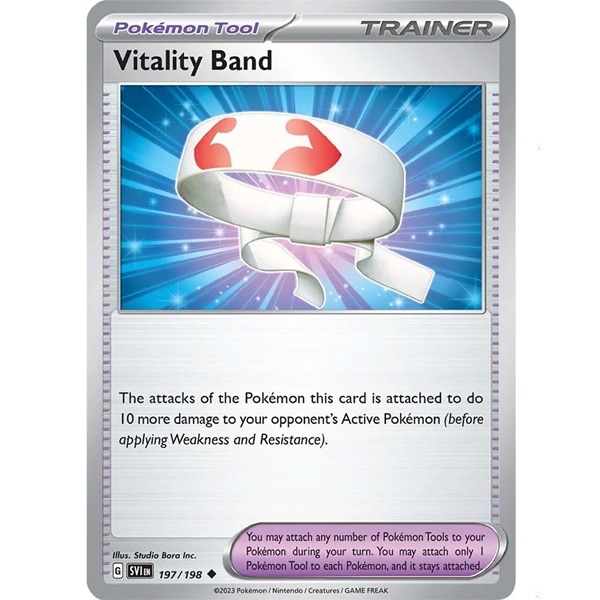 Pokémon 197/198 Vitality Band - Trainer Tool - Base Set - Scarlet & Violet - 2023