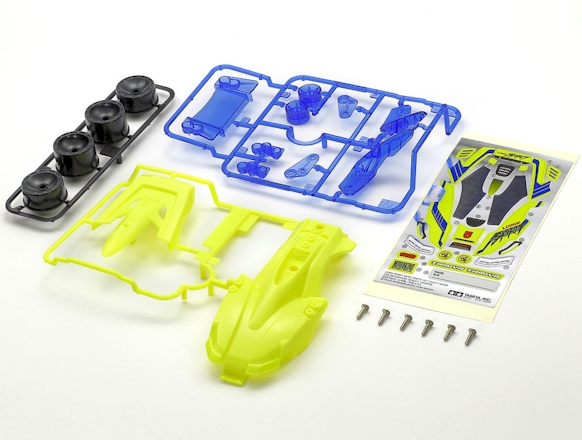 Tamiya 95637 Mini 4WD 1:32 Lord Spirit Body Set Night Neon Colour Edition