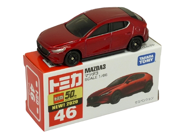 Tomica 046 Mazda3 metallic red "NEW 2020" BOXED SEALED