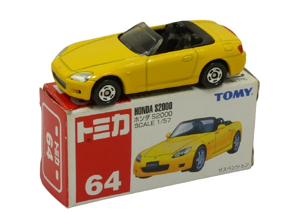 Tomica 064 Honda S2000 yellow BOXED (Honda Europe dealer version)